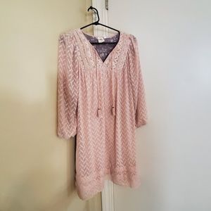 One September Anthropologie V-Neck Peasant Dress